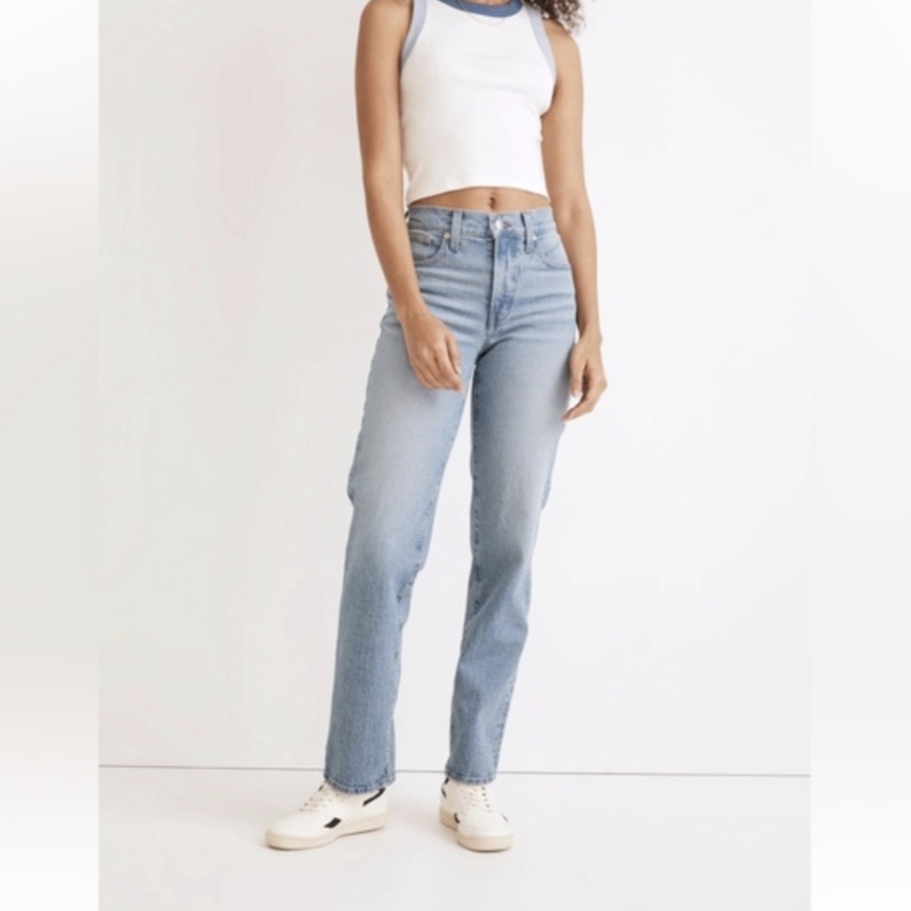 Madewell The Mid Rise Perfect Vintage Straight Jean Size 24 Light Wash